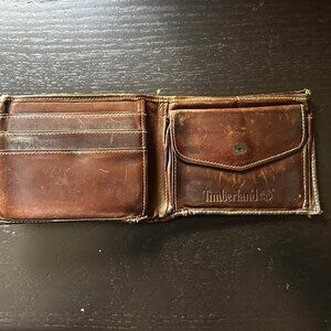 Timberland brown leather bifold wallet